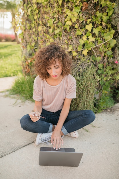 Girl with a laptop