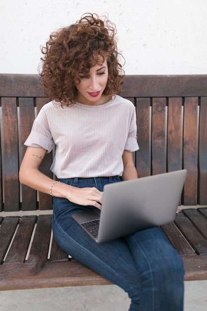 Girl with a laptop