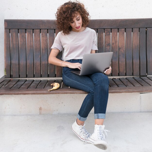 Girl with a laptop