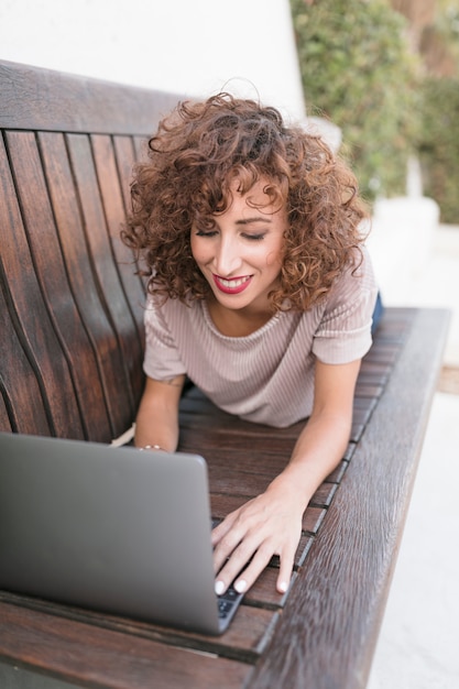 Girl with a laptop