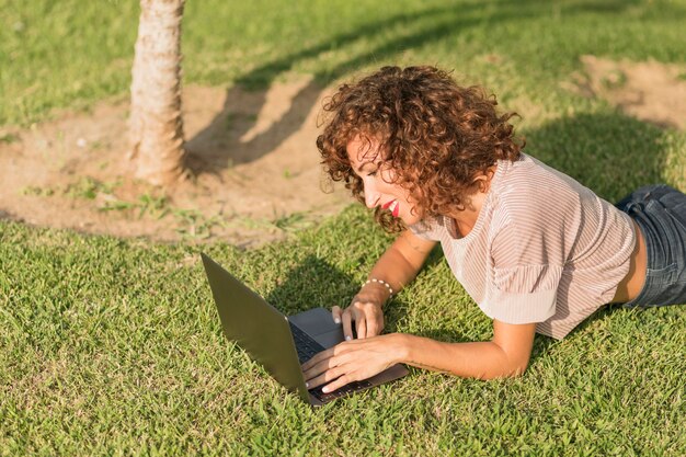 Girl with a laptop