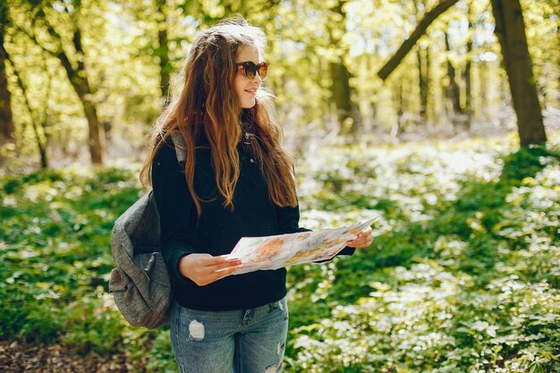 Girl with a map