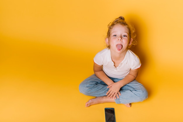 girl with playful expression