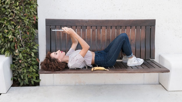 Free photo girl with a tablet