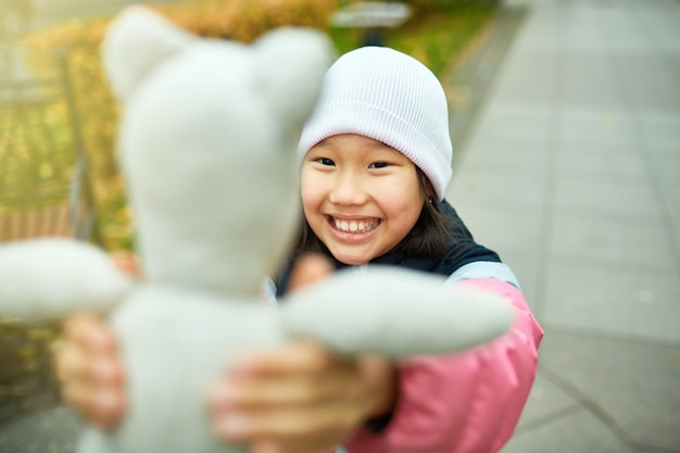 Girl with toy