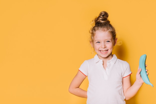 Free photo girl with toy