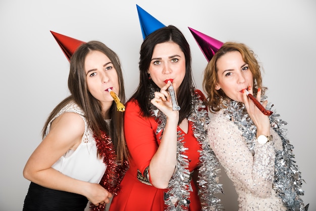 Girls celebrating at 2019 new year party