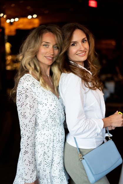 Girls dressed in white portrait in San Diego