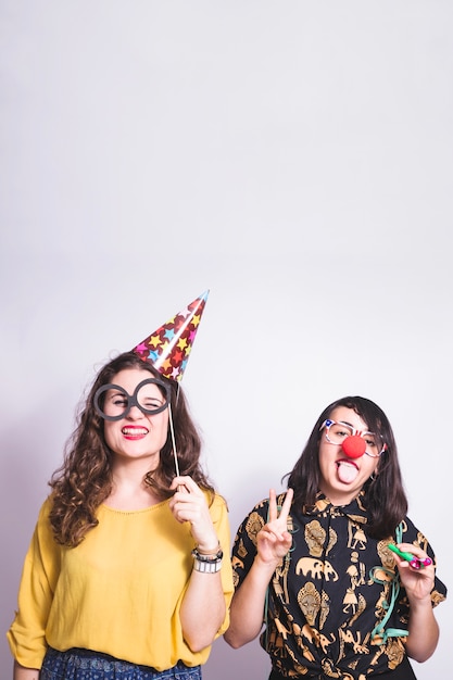 Girls having fun at party