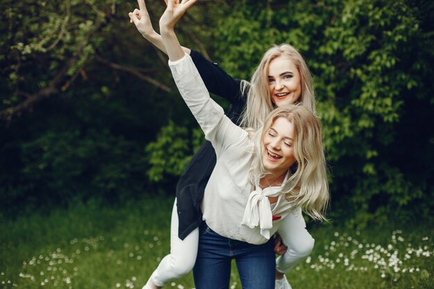 Girls in a park