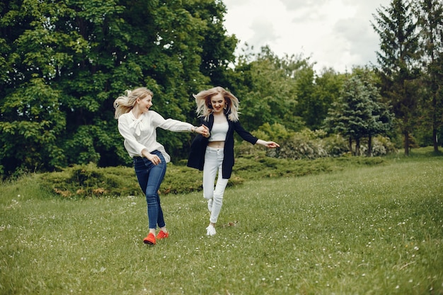 Girls in a park