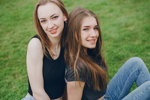 girls in park