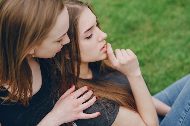 girls in park