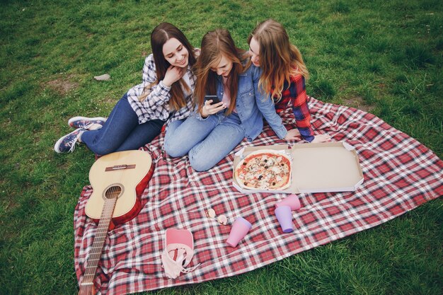 Girls on a picnic