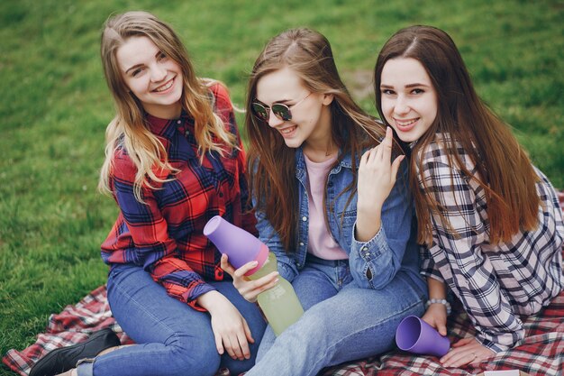 Girls on a picnic