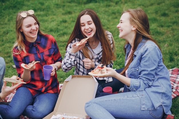 Girls on a picnic