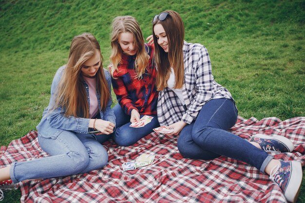 Girls on a picnic