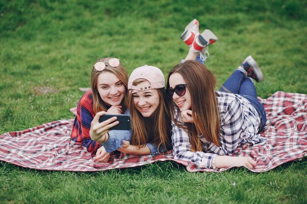 Girls on a picnic