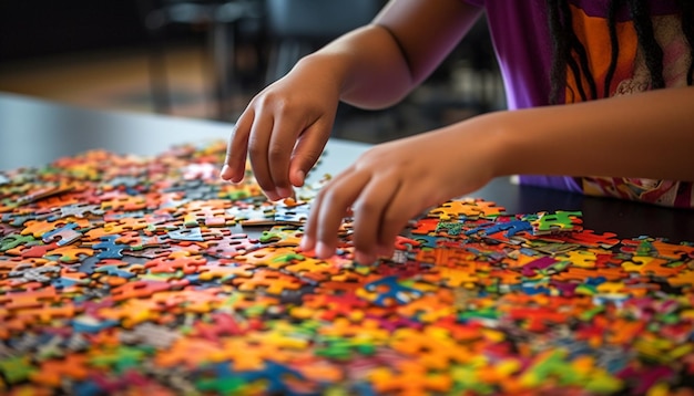 AI가 생성한 퍼즐 독창성과 공생 통치를 하는 소녀들