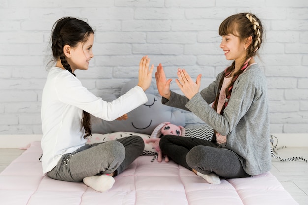 Girls playing together