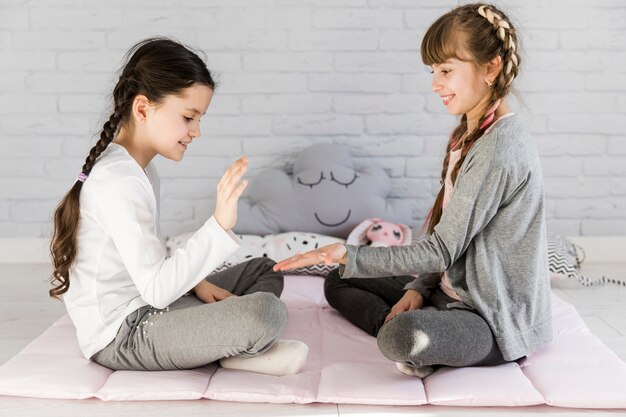 Girls playing together