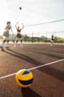 Free photo girls playing volleyball