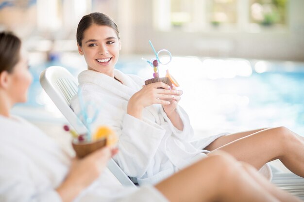 Girls relaxing