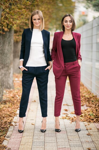 Girls in a suit