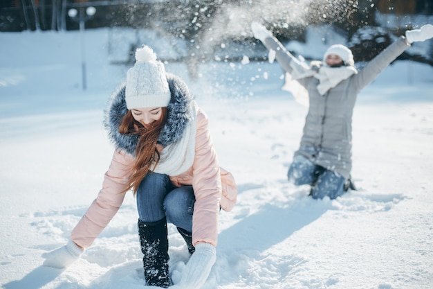 girls in winter