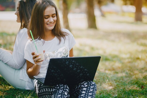 girls with a laptop