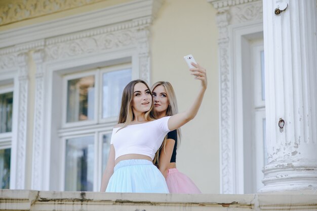 Girls with phone