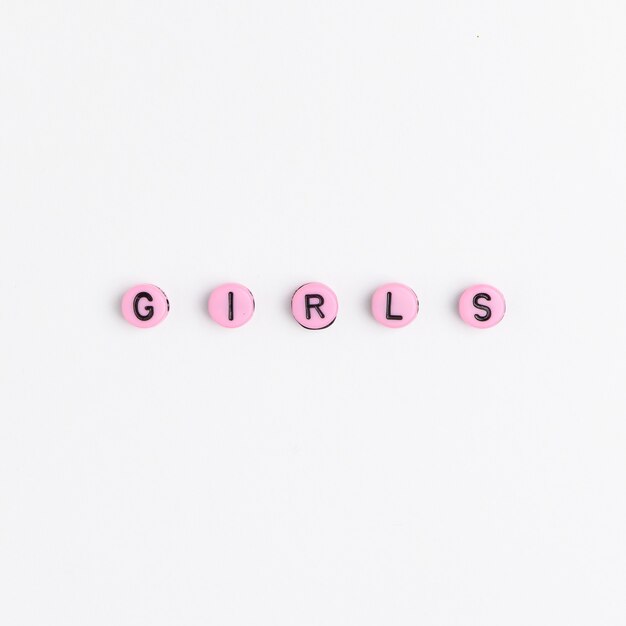 Girls word beads alphabet lettering