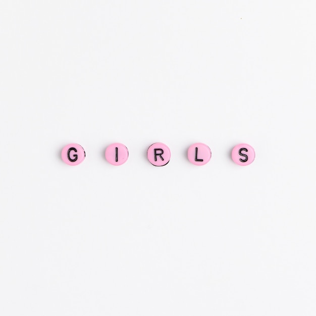 Girls word beads alphabet lettering