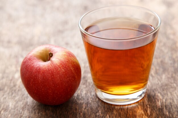 Glass of apple juice