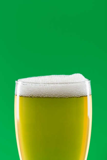 Glass of beer with copy-space