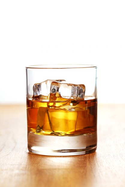 Glass of cold whiskey