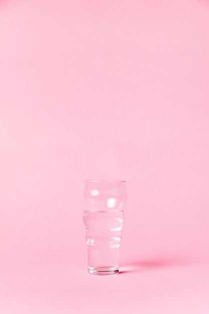 Glass full of crystalline water