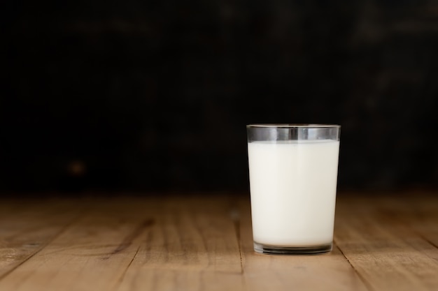 glass of milk against