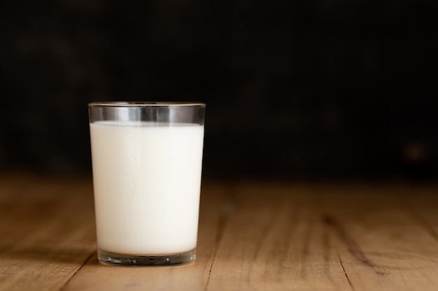 glass of milk against 