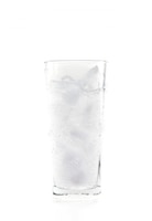 Glass of mineral carbonated water with ice