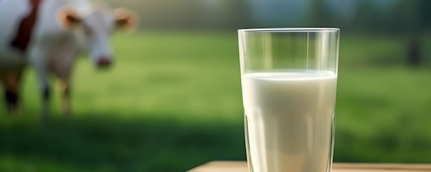 無料写真 グラスのミルクコンセプト ai生成の画像