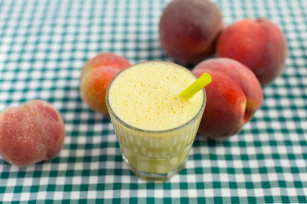 Free photo glass of peach fresh