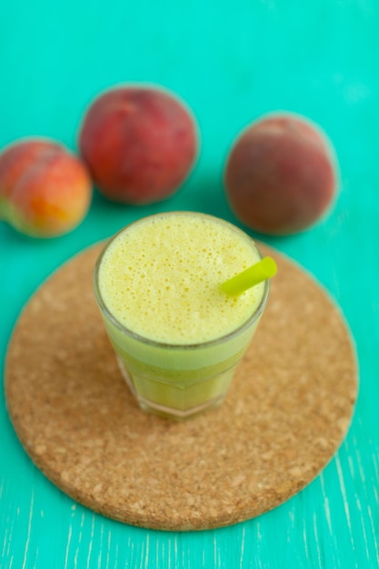 Free photo glass of peach fresh