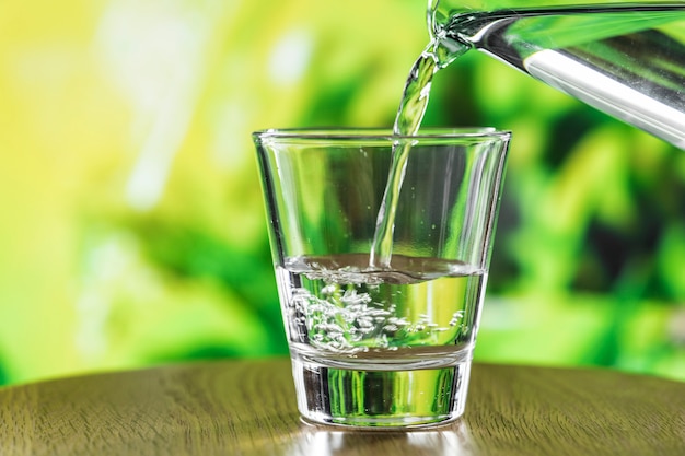 A glass of water macro shot Free Photo