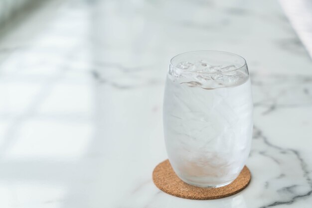 a glass of water