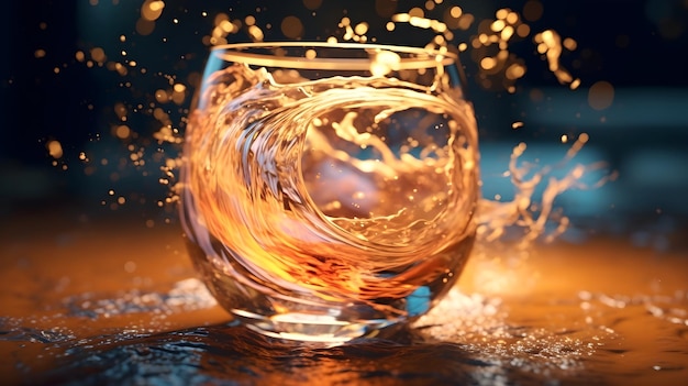 Foto gratuita bicchiere di whisky scatto fotografico