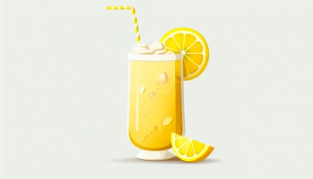 Free photo glass with fresh lemonade isolated generative ai