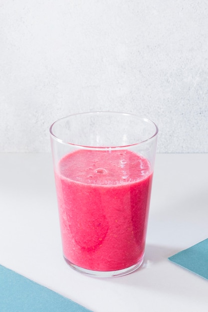 Glass with fresh smoothie