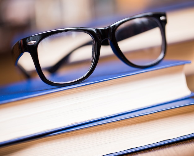 Glasses and a book