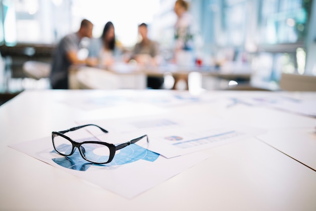 Free photo glasses on table